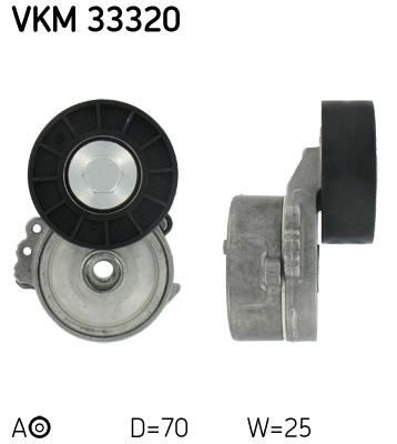 Tensioner Pulley, V-ribbed belt (VKM 33320)