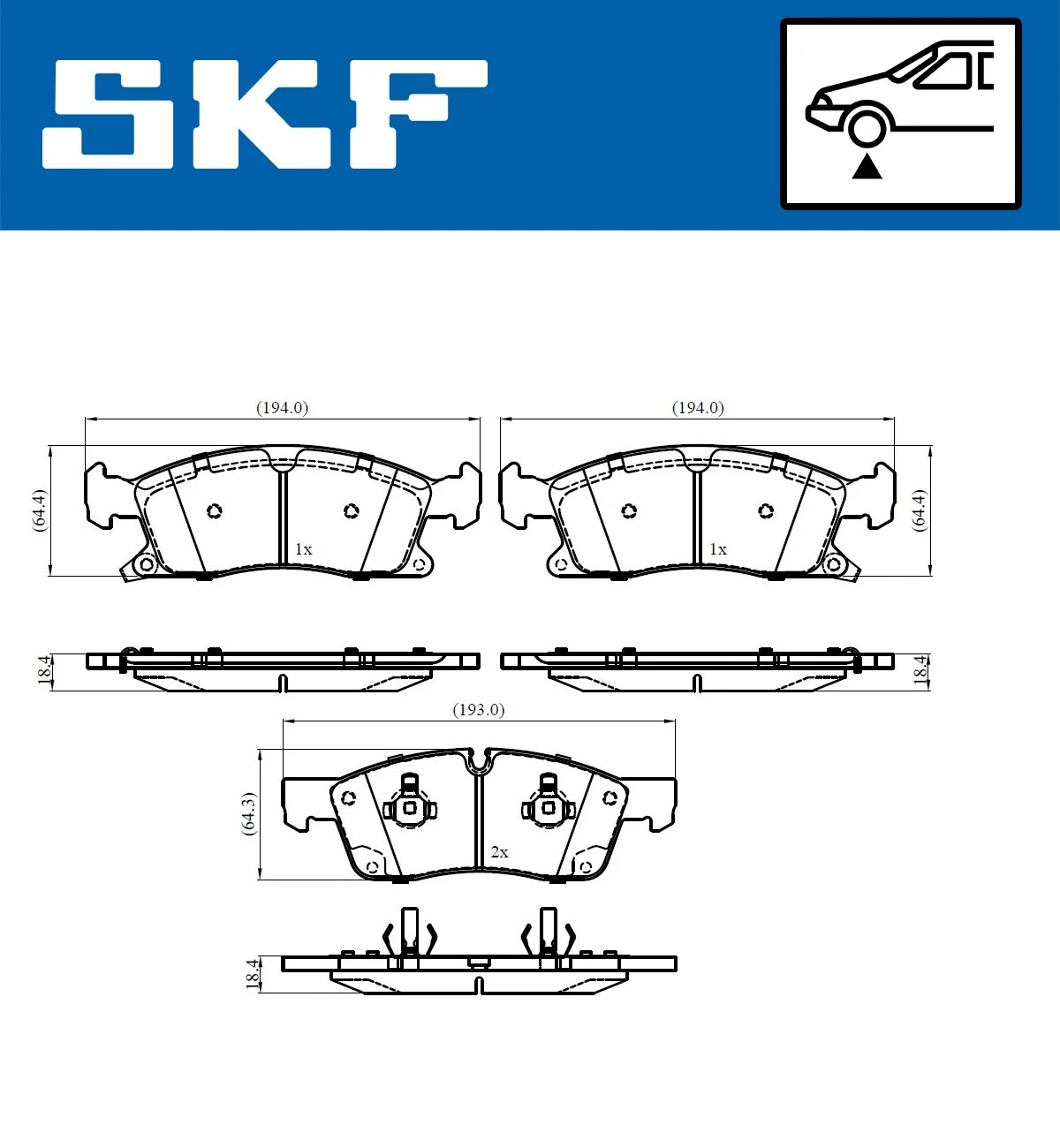Brake Pad Set, disc brake (VKBP 80639 A)