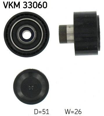 Deflection/Guide Pulley, V-ribbed belt (VKM 33060)