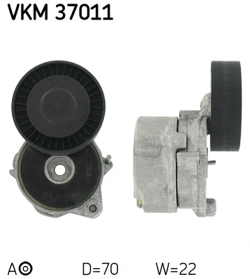 Tensioner Pulley, V-ribbed belt (VKM 37011)
