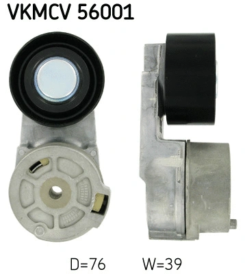 Tensioner Pulley, V-ribbed belt (VKMCV 56001)