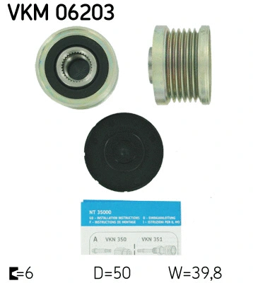 Alternator Freewheel Clutch (VKM 06203)