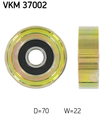 Deflection/Guide Pulley, V-ribbed belt (VKM 37002)