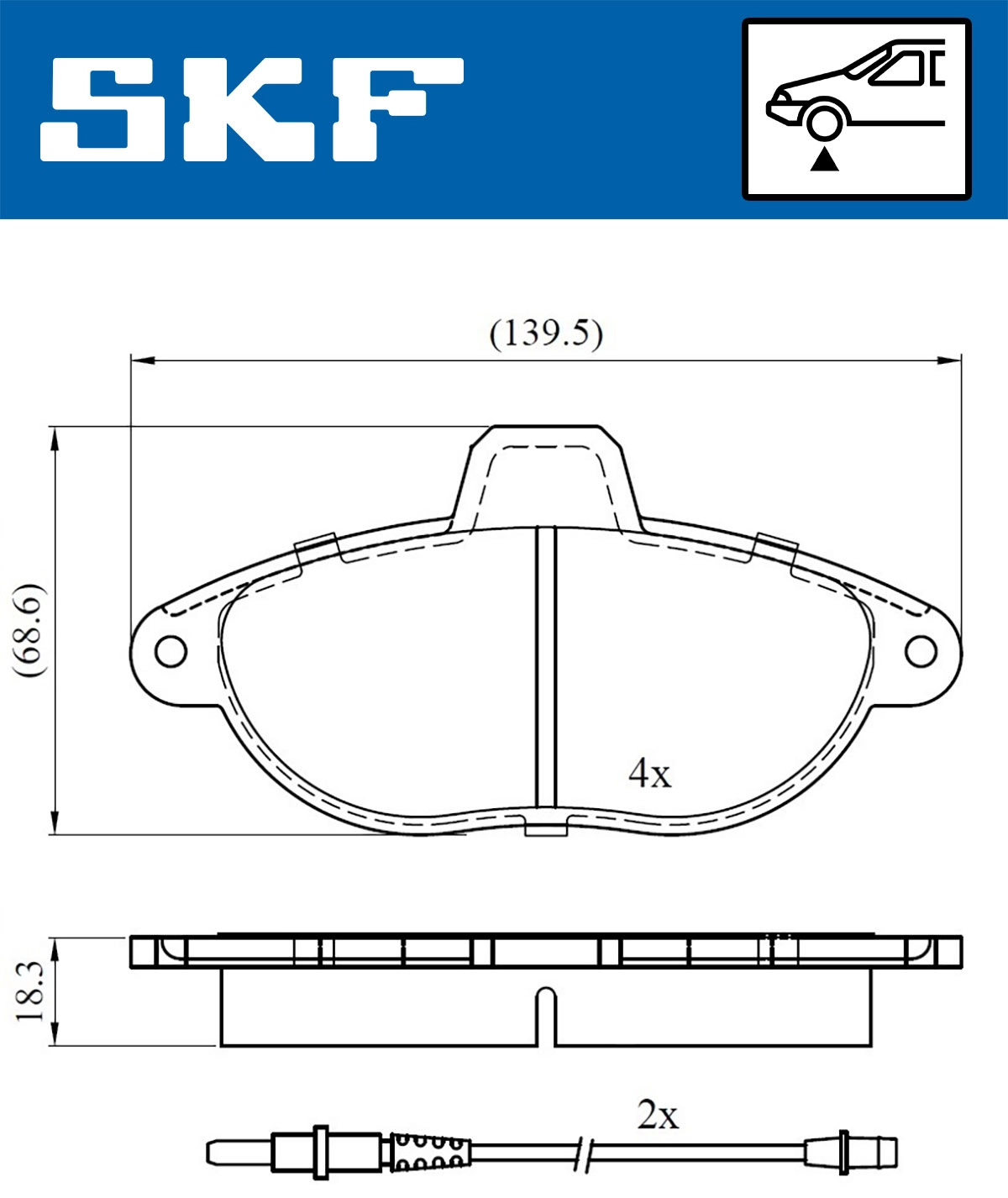 Brake Pad Set, disc brake (VKBP 80423 E)