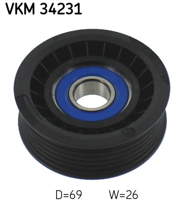 Deflection/Guide Pulley, V-ribbed belt (VKM 34231)