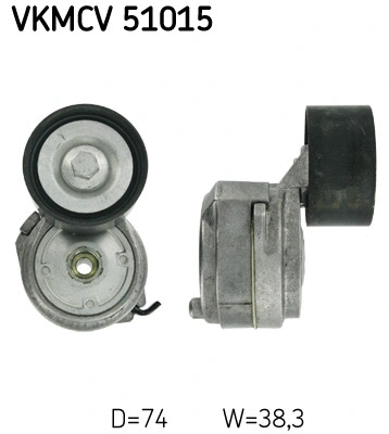 Tensioner Pulley, V-ribbed belt (VKMCV 51015)