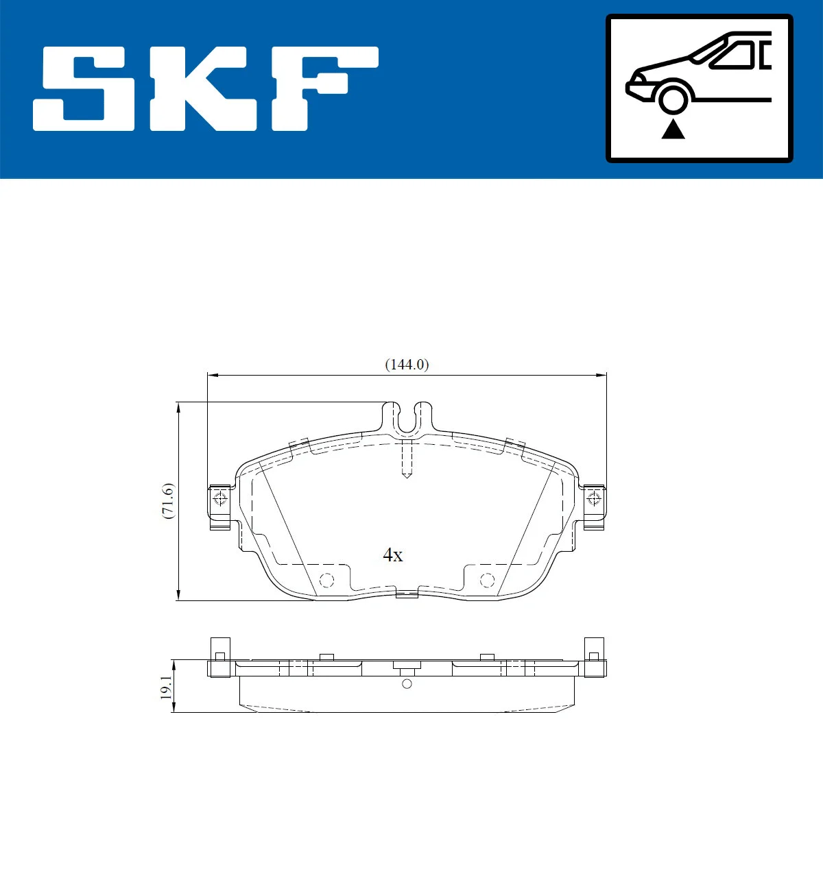 Brake Pad Set, disc brake (VKBP 80028)
