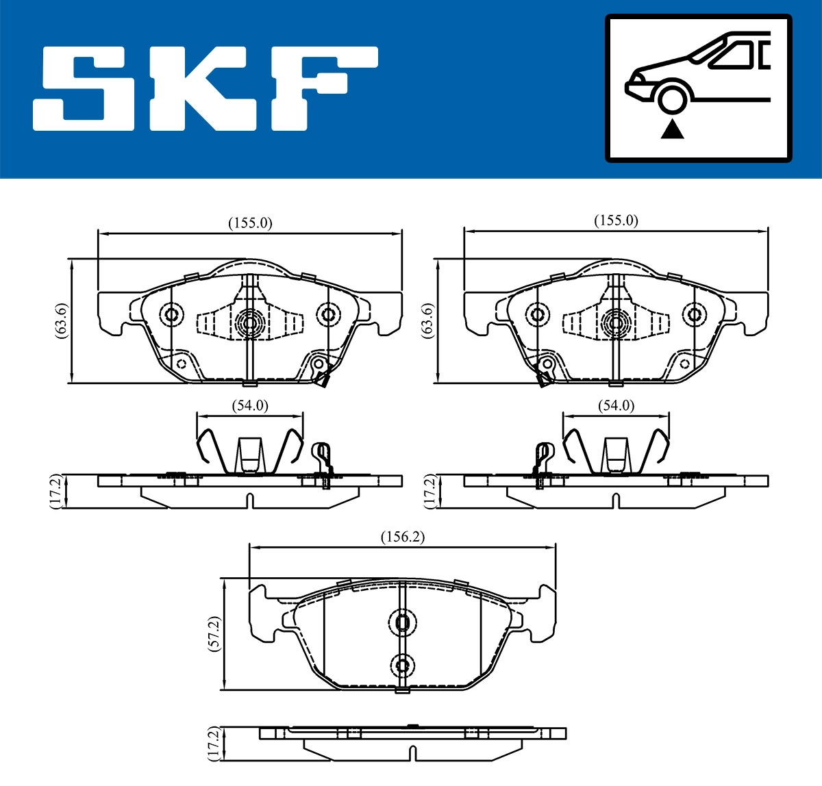 Brake Pad Set, disc brake (VKBP 80320 A)