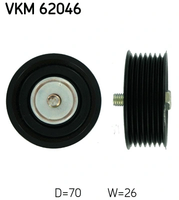 Deflection/Guide Pulley, V-ribbed belt (VKM 62046)