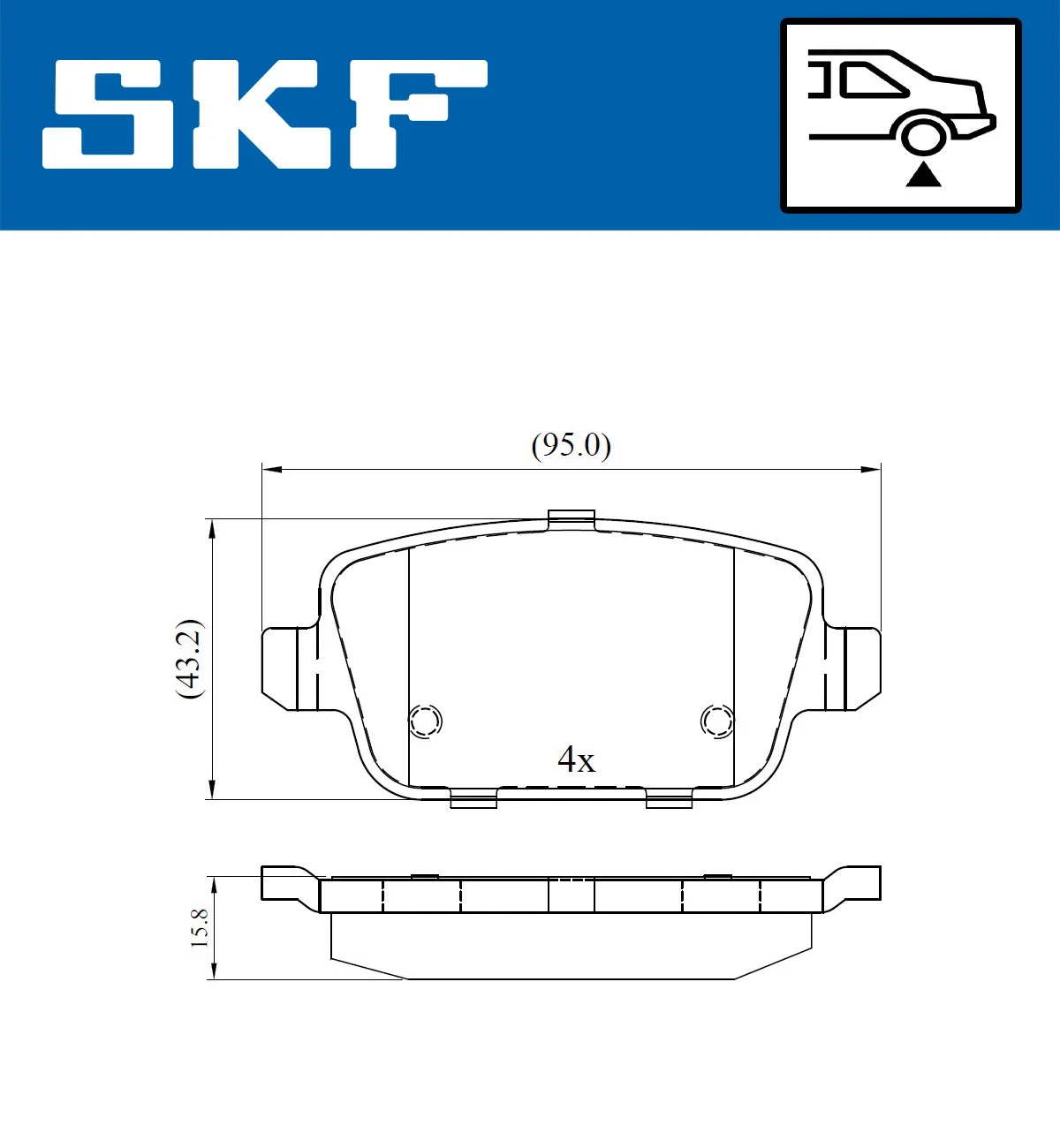 Brake Pad Set, disc brake (VKBP 90498)
