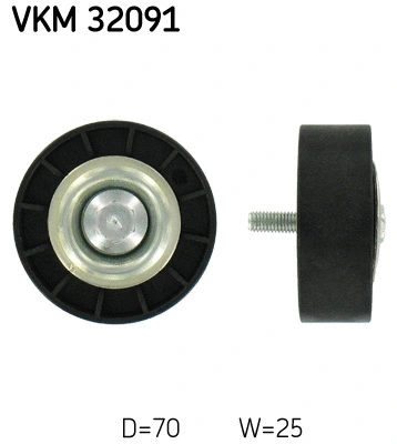 Deflection/Guide Pulley, V-ribbed belt (VKM 32091)