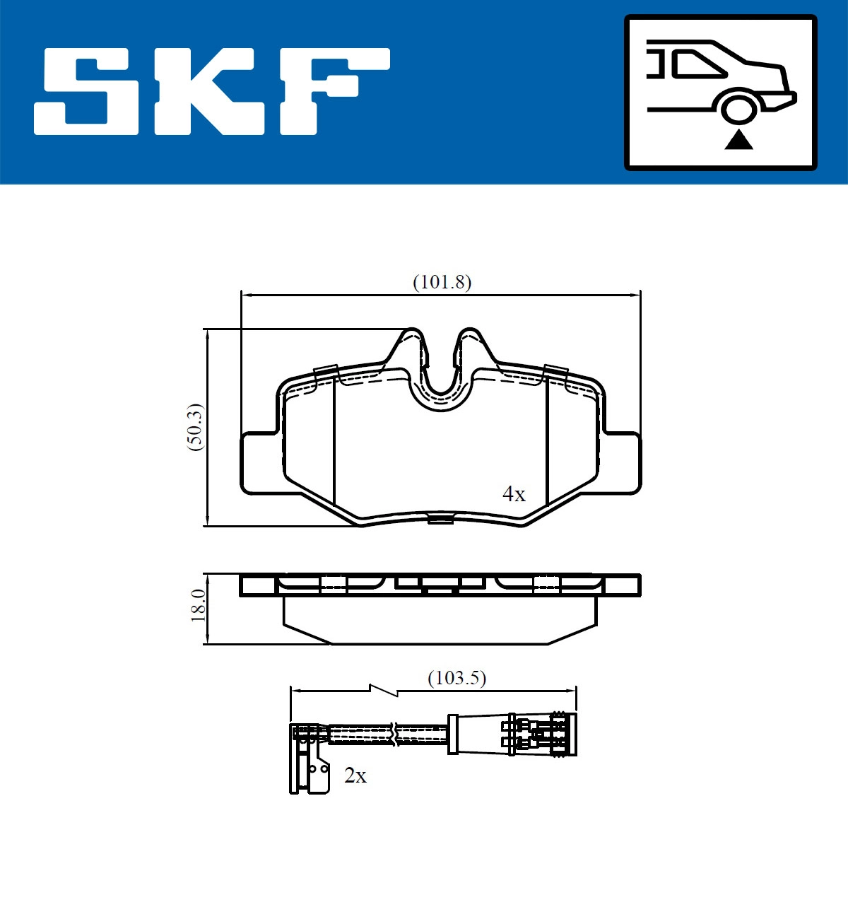 Brake Pad Set, disc brake (VKBP 90060 E)