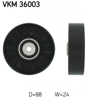 Deflection/Guide Pulley, V-ribbed belt (VKM 36003)