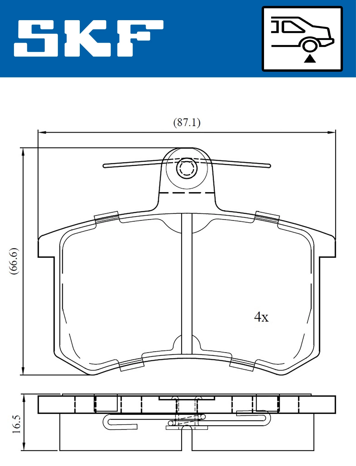 Brake Pad Set, disc brake (VKBP 90606)