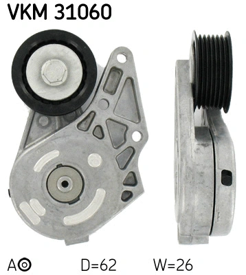 Tensioner Pulley, V-ribbed belt (VKM 31060)
