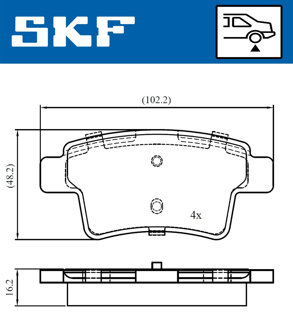 Brake Pad Set, disc brake (VKBP 90088)