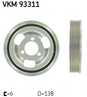 Belt Pulley, crankshaft (VKM 93311)