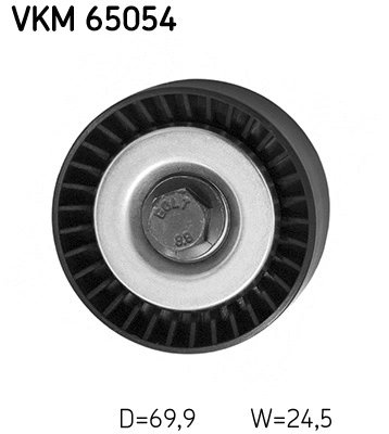 Deflection/Guide Pulley, V-ribbed belt