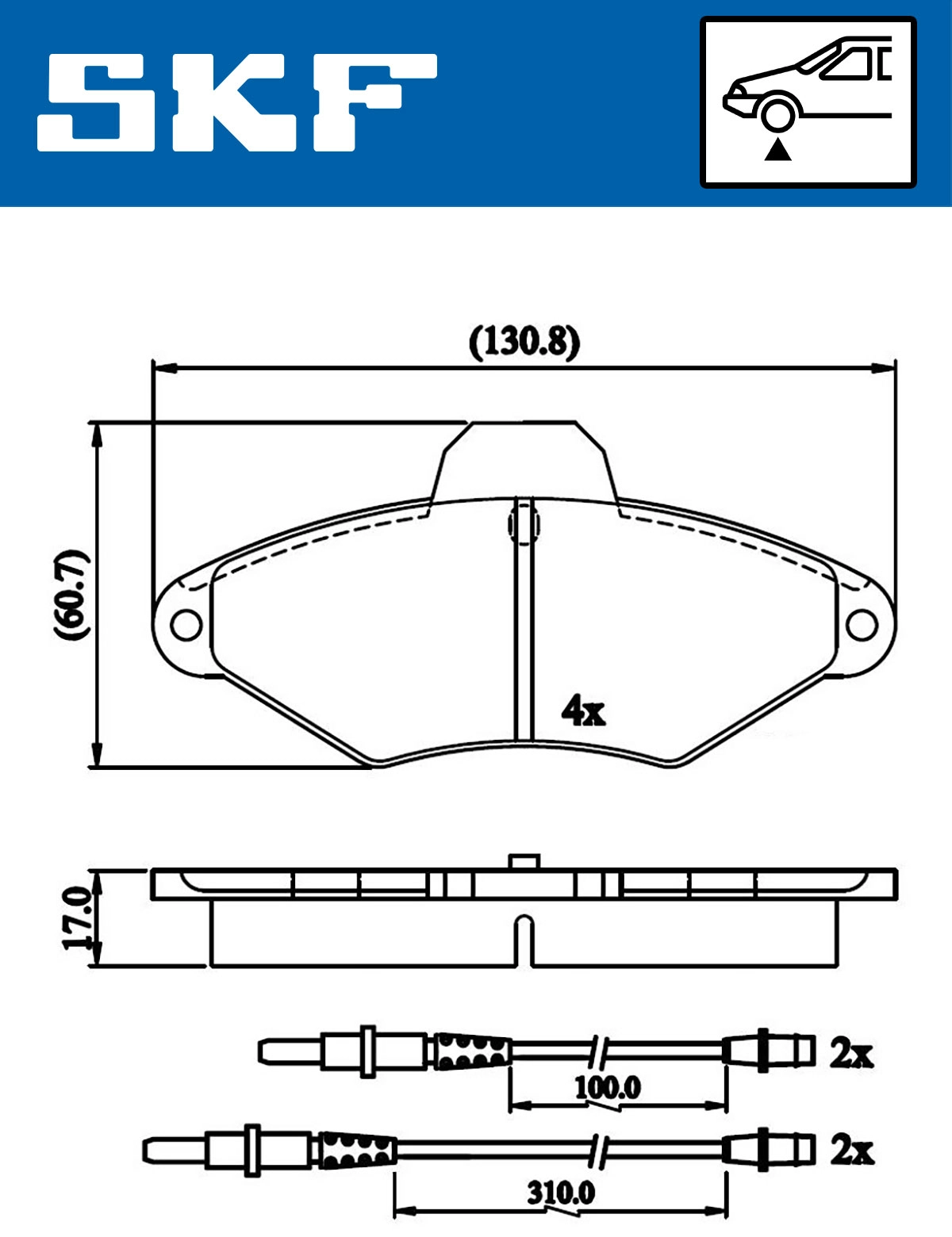 Brake Pad Set, disc brake (VKBP 80601 E)