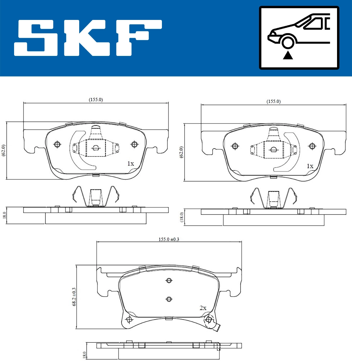Brake Pad Set, disc brake (VKBP 80301 A)