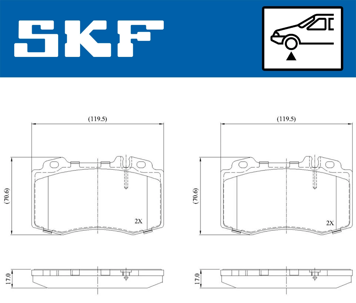 Brake Pad Set, disc brake (VKBP 80513)
