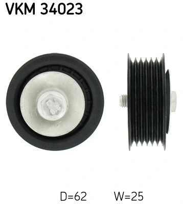 Deflection/Guide Pulley, V-ribbed belt (VKM 34023)