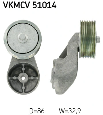 Deflection/Guide Pulley, V-ribbed belt (VKMCV 51014)