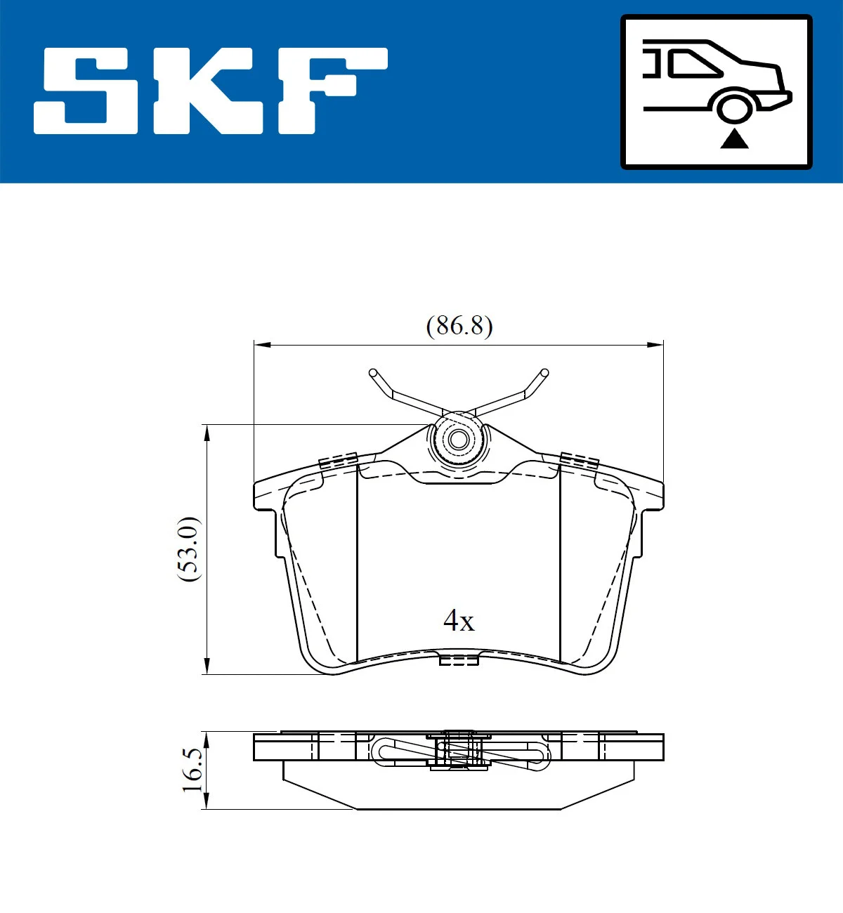 Brake Pad Set, disc brake (VKBP 90036)
