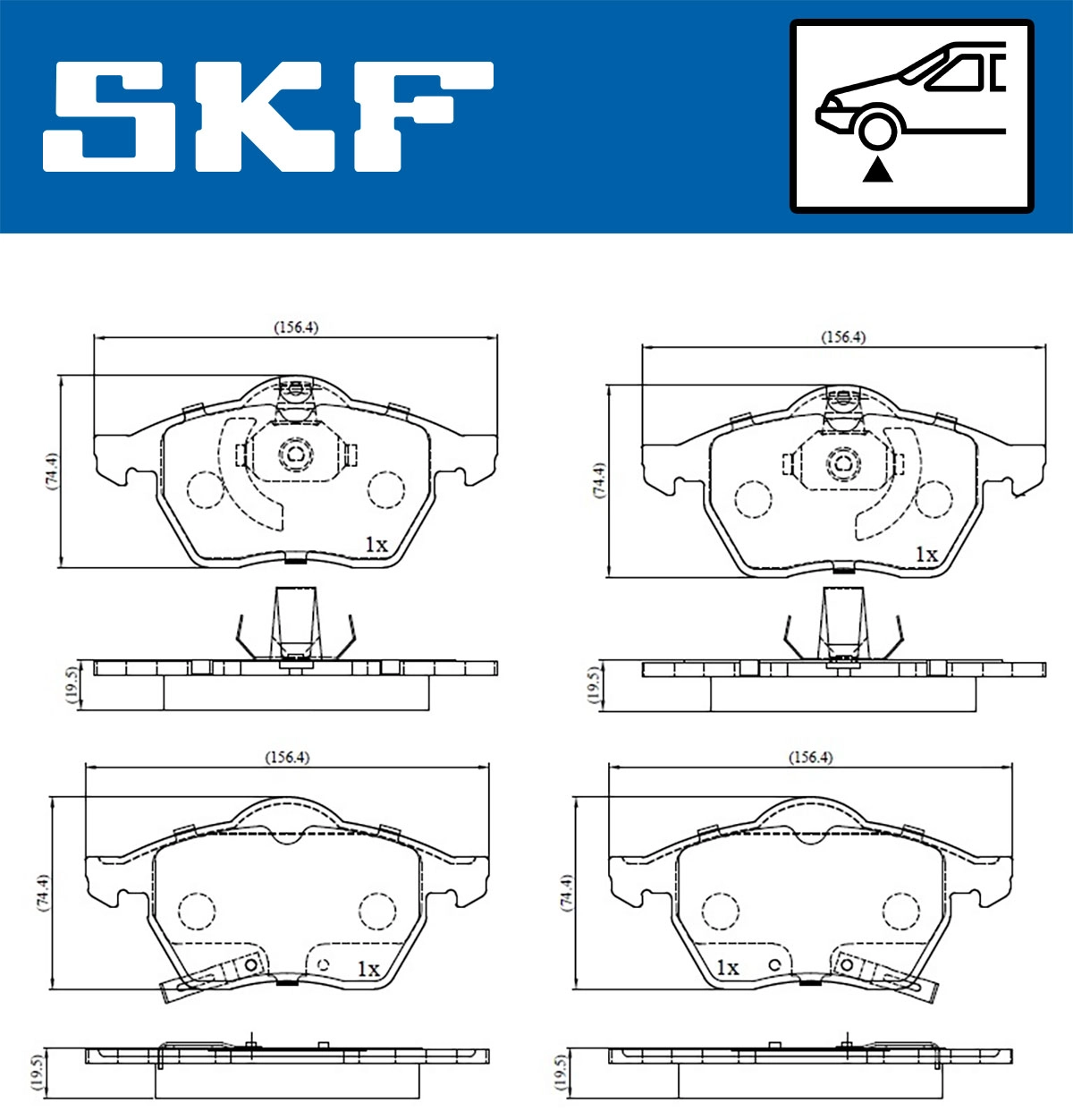 Brake Pad Set, disc brake (VKBP 80424 A)