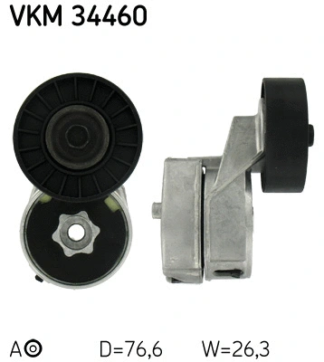 Tensioner Pulley, V-ribbed belt (VKM 34460)