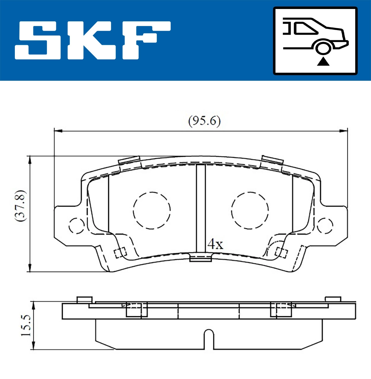 Brake Pad Set, disc brake (VKBP 90208 A)