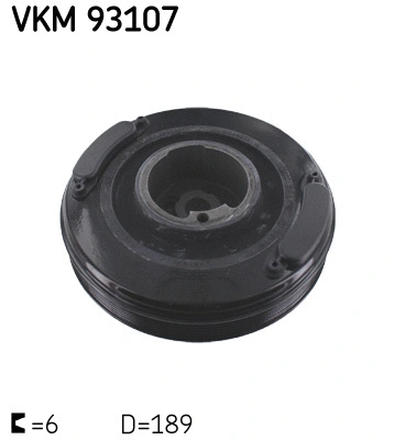 Belt Pulley, crankshaft (VKM 93107)