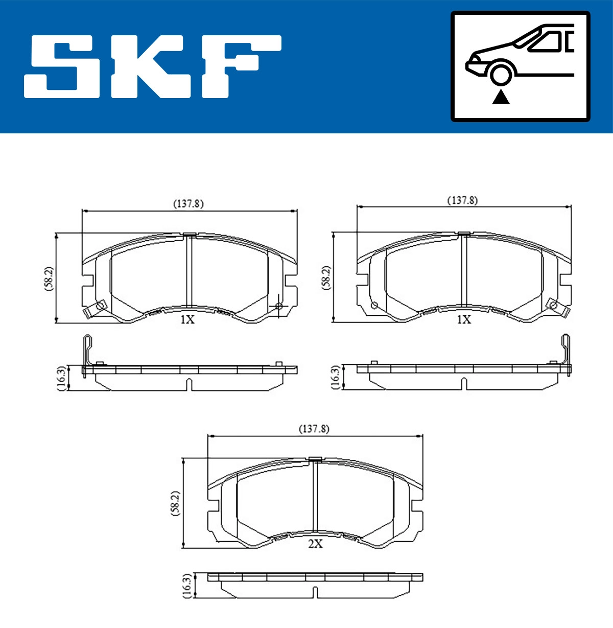 Brake Pad Set, disc brake (VKBP 80590 A)