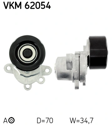 Tensioner Pulley, V-ribbed belt (VKM 62054)