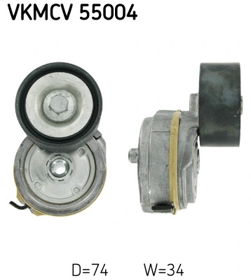 Tensioner Pulley, V-ribbed belt (VKMCV 55004)