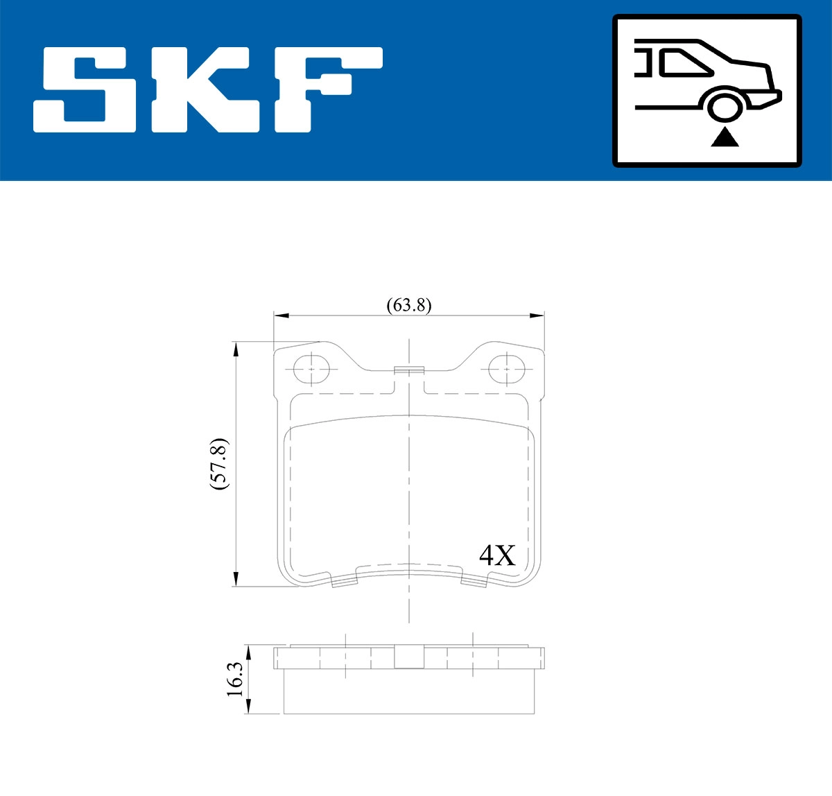 Brake Pad Set, disc brake (VKBP 90540)