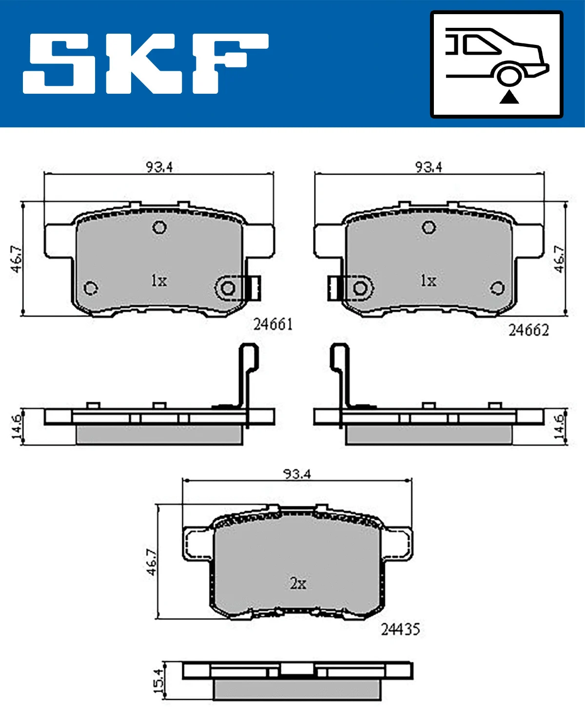 Brake Pad Set, disc brake (VKBP 90613 A)