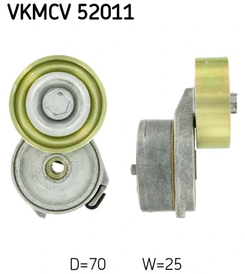 Tensioner Pulley, V-ribbed belt (VKMCV 52011)