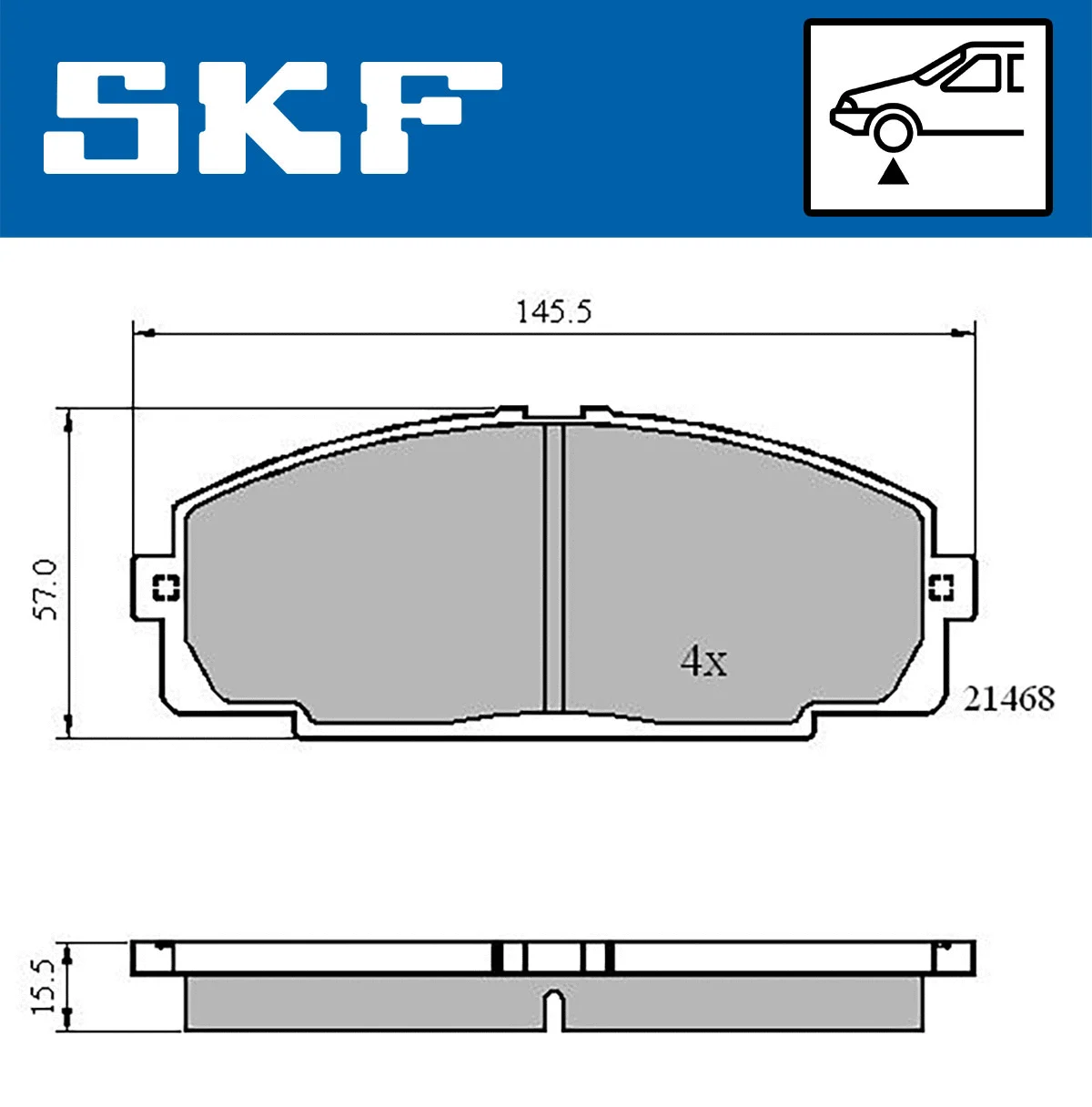 Brake Pad Set, disc brake (VKBP 80462)