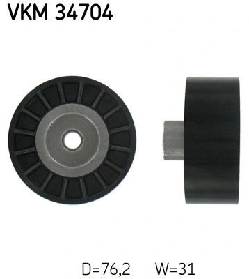 Deflection/Guide Pulley, V-ribbed belt (VKM 34704)