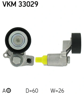 Tensioner Pulley, V-ribbed belt (VKM 33029)