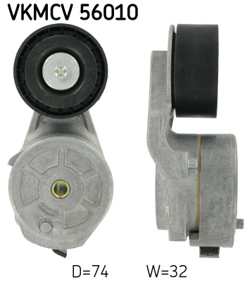 Tensioner Pulley, V-ribbed belt (VKMCV 56010)