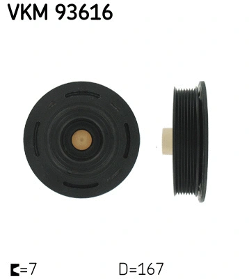 Belt Pulley, crankshaft (VKM 93616)