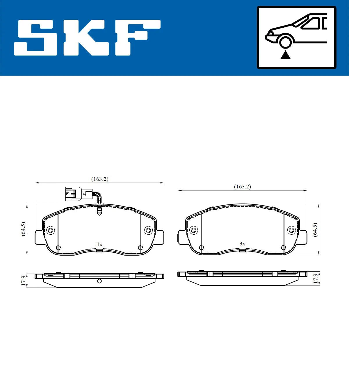 Brake Pad Set, disc brake (VKBP 80011 E)