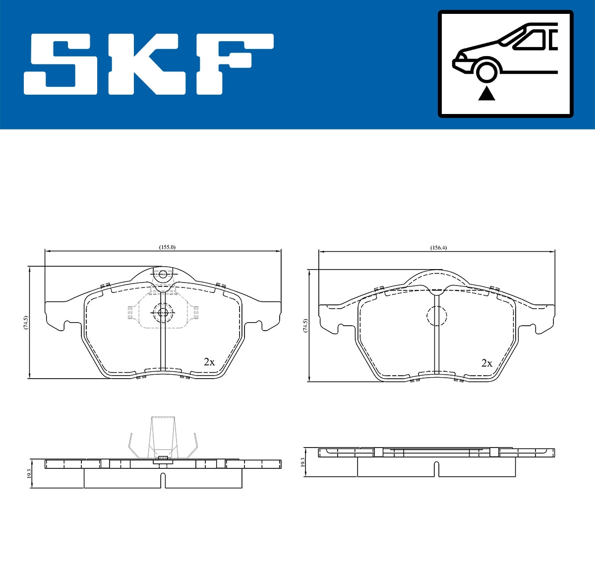 Brake Pad Set, disc brake (VKBP 80593)