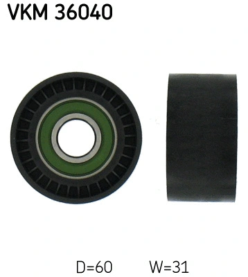 Deflection/Guide Pulley, V-ribbed belt (VKM 36040)
