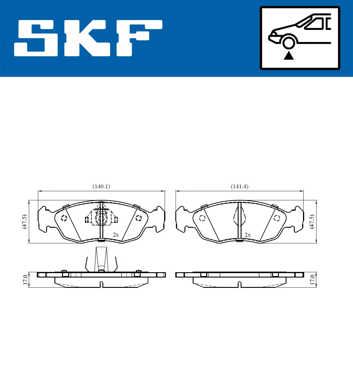 Brake Pad Set, disc brake (VKBP 80553)