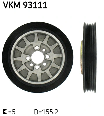 Belt Pulley, crankshaft (VKM 93111)