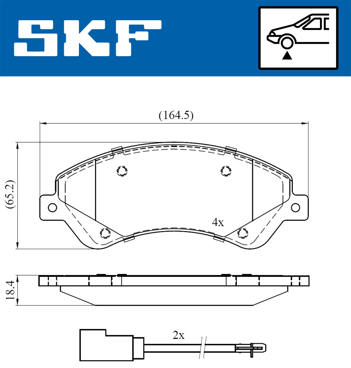 Brake Pad Set, disc brake (VKBP 80110 E)