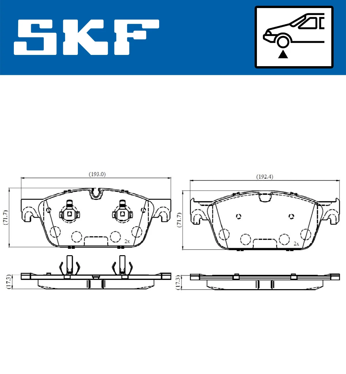 Brake Pad Set, disc brake (VKBP 80632)